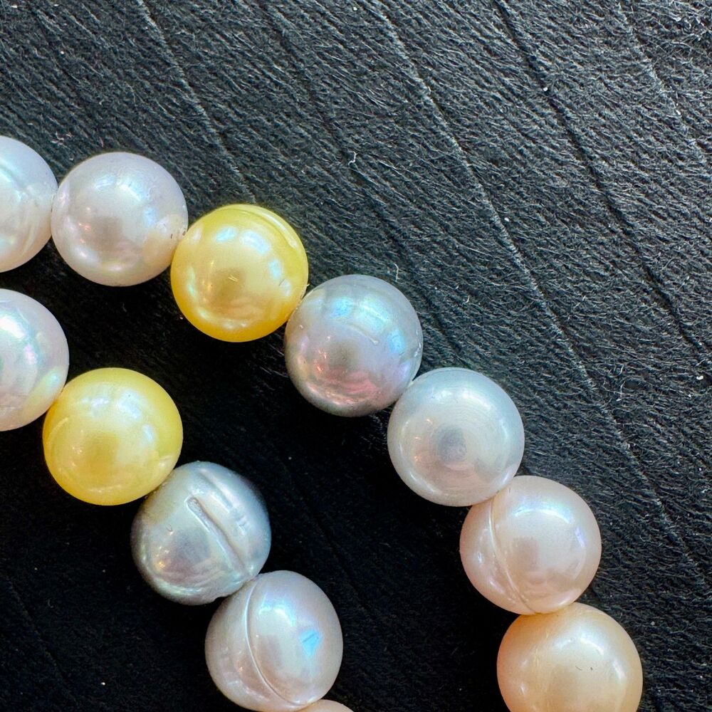 NIB* Vintage HONORA Collection Freshwater Baroque "2" Pearl Stretch Bracelet - Picture 3 of 8